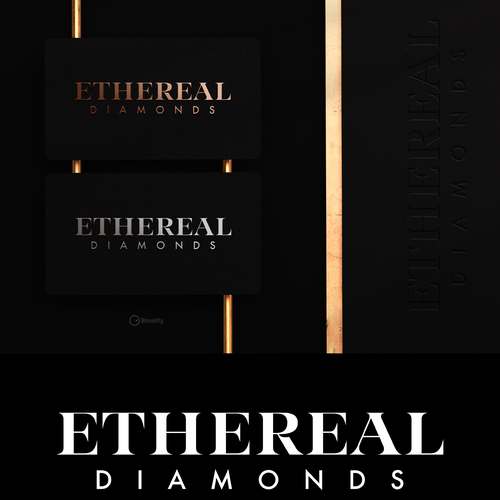 Jewelry design with the title 'Ethereal Diamonds'