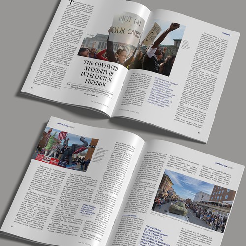 Design with the title 'Magazine layout'