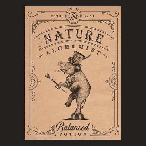 Classic packaging with the title 'logo idea '