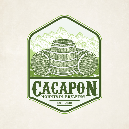 Mountain brand with the title 'Brand Design Contest - Brewery logo for abolitionists'