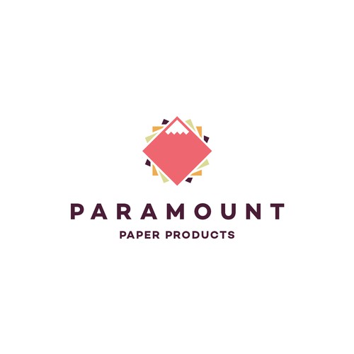 Pastel logo with the title 'Logo for Paramount Paper Product'