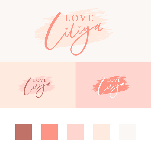 Stroke logo with the title 'Feminine logo for Mom Blog'