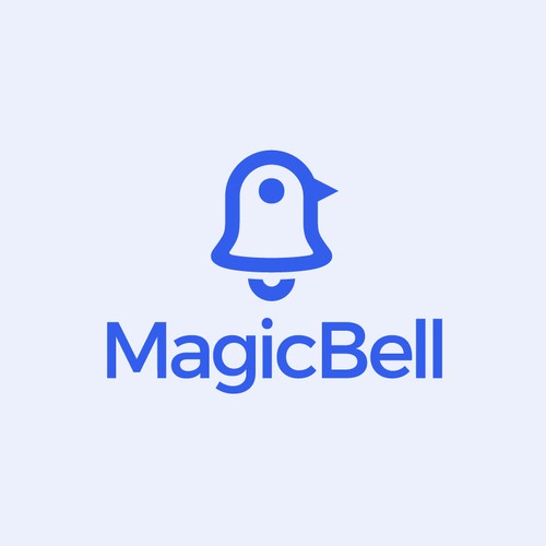 Neon blue safari logo with the title 'Magic Bell'