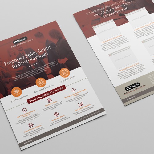 People design with the title 'IBISWorld Flyer'