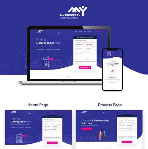 Branding website with the title 'My Property Conveyancer Website'