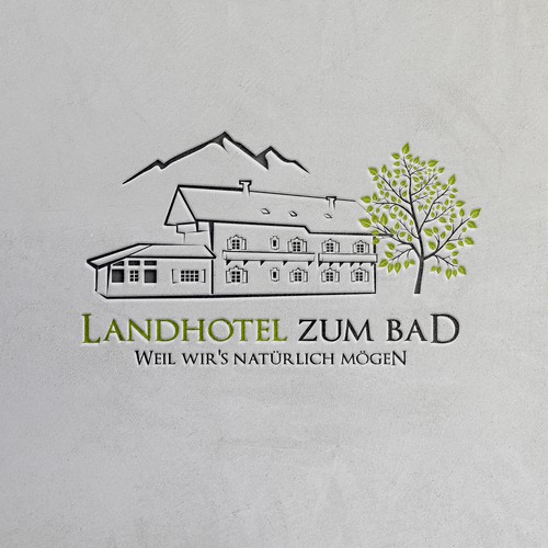 German logo with the title 'Hotel Logo Design'