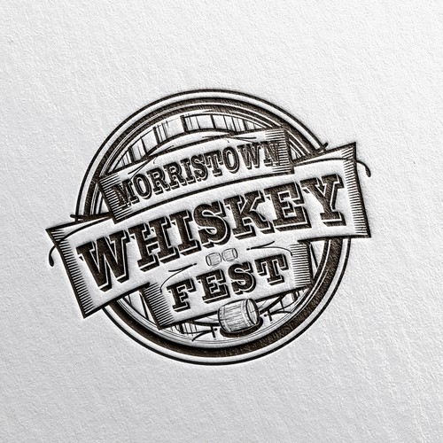 Festival logo with the title 'Morristown Whiskey Fest'