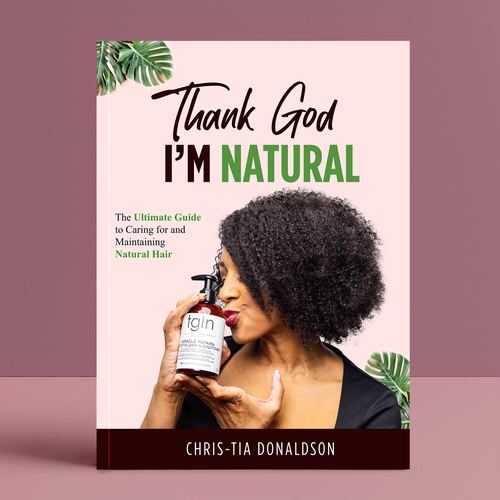 Nature book cover with the title 'Book Cover for Natural Hair Care'