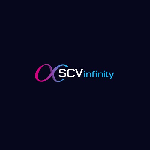 Futuristic brand with the title 'SCV Infinity logo '