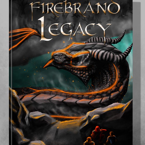 Fire book cover with the title 'Fantasy book cover'