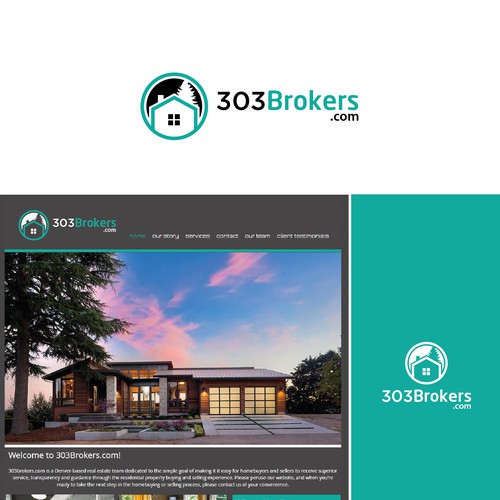 Broker logo with the title 'Create a logo for 303Brokers.com: a Denver-based real estate team '