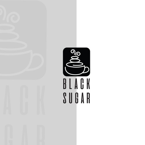 Web design logo with the title 'Black Sugar Cafe'