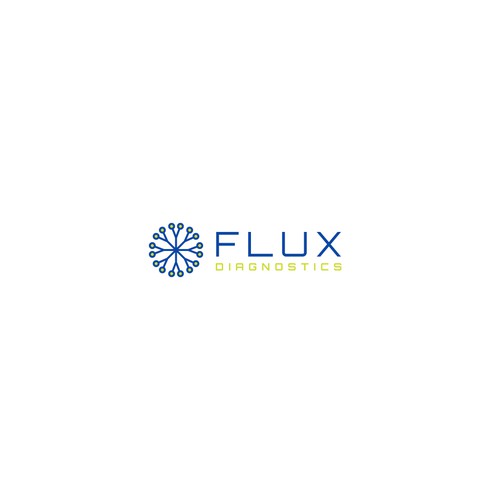 Dandelion design with the title 'Logo Design for Flux Diagnostics'