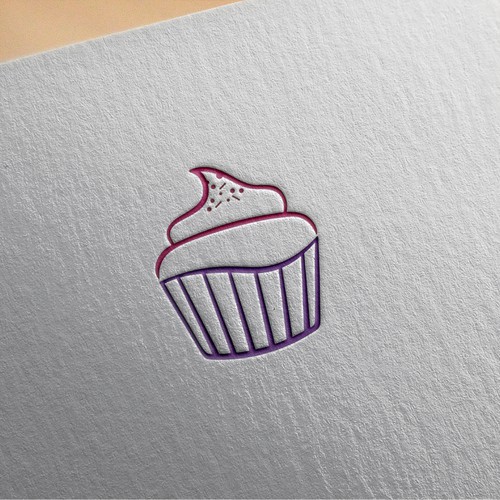 Cupcake logo with the title 'logo concept for bakery'