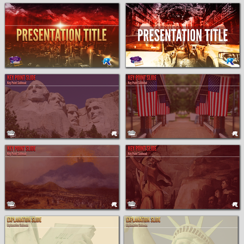 Inspirational design with the title 'A Presentation Design based on the look and themes of a book'