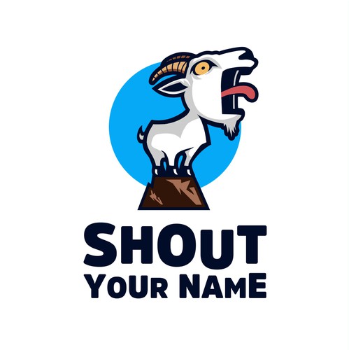 Goat logo with the title 'ShoutYourName.com (logo)'