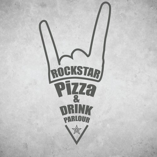 Rock brand with the title 'Rockstar pizza and drink parlour'