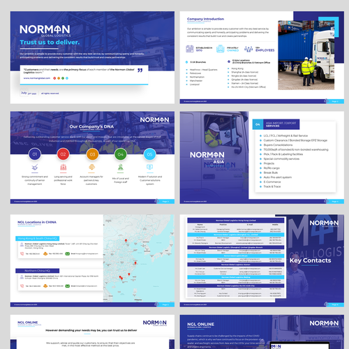 Logistics design with the title 'Logistics PowerPoint Presentation'