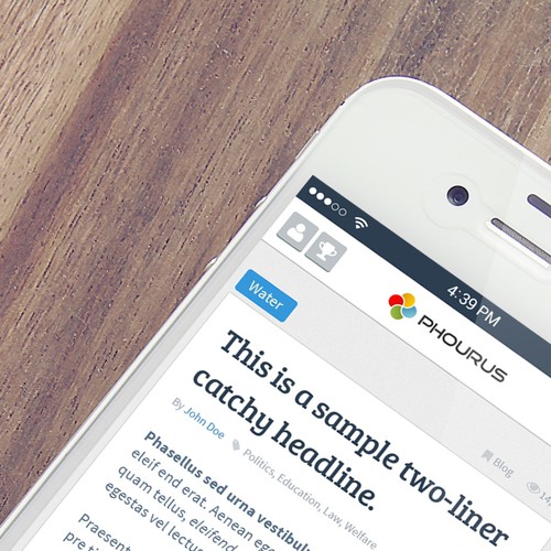 Article design with the title 'I need a pretty Post page!'