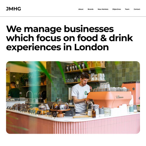 Weebly design with the title 'Webiste for JMHG'