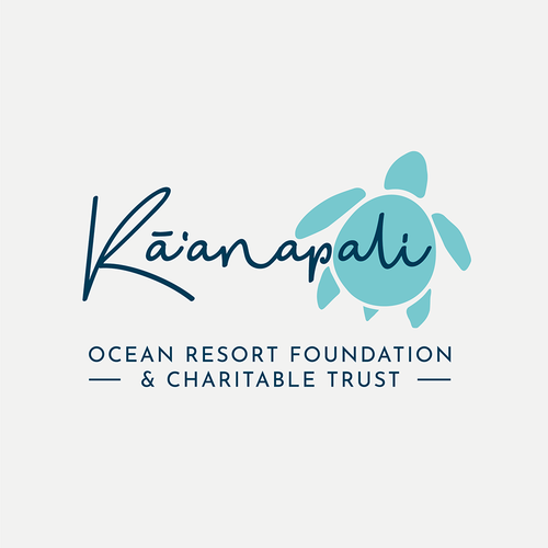 Turtle logo with the title 'Simple and fun logo for an Ocean Resort Foundation'