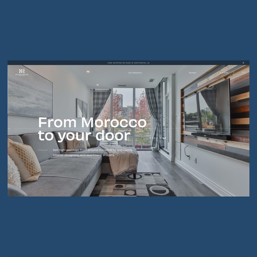 White website with the title 'Kalili Rugs'