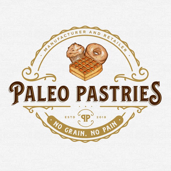 Muffin design with the title 'Paleo Pastries'