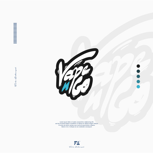 Vapor logo with the title 'Vape N Go Logo Concept'