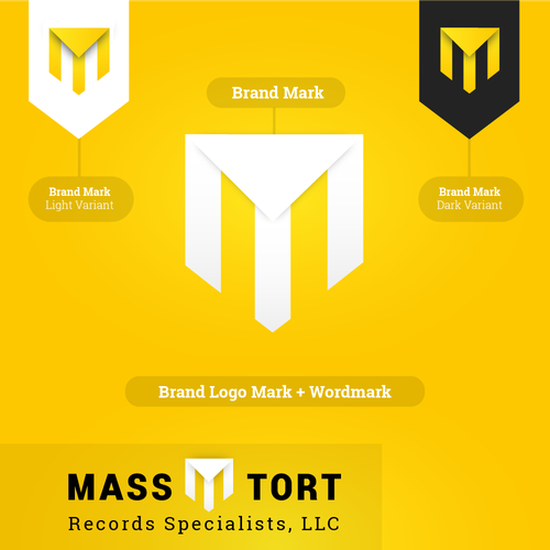 Shadow logo with the title 'Mass Tort Logo Design Concept '