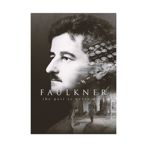 Biography design with the title 'William Faulkner Movie'