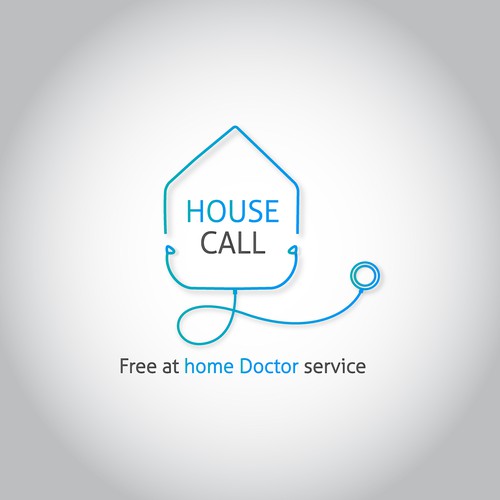 Call logo with the title 'house call , home doctor'