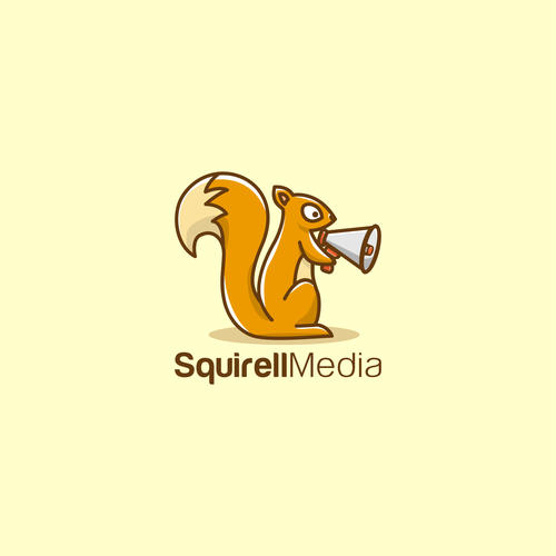 Squirrel logo with the title 'Squirell Media logo'