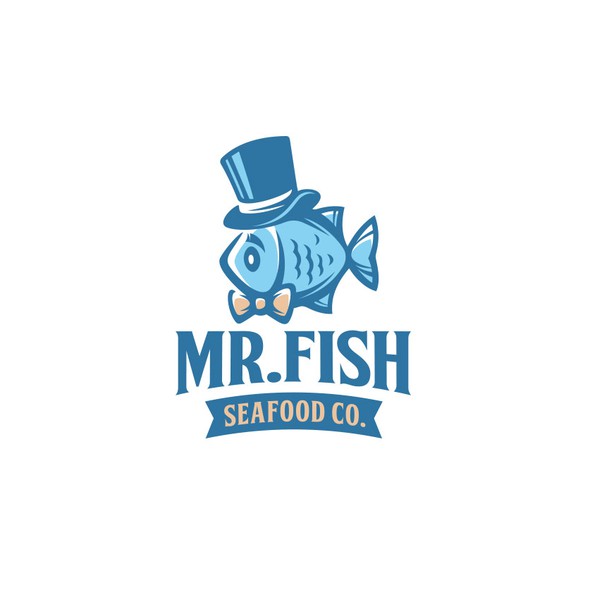 Hat logo with the title 'Mr.Fish'