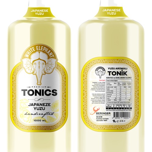 Energy drink label with the title 'Tonics Drink'