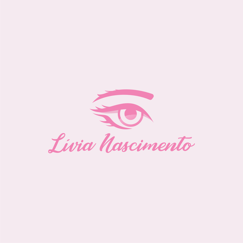 Eyebrow design with the title 'Lívia Nascimento'