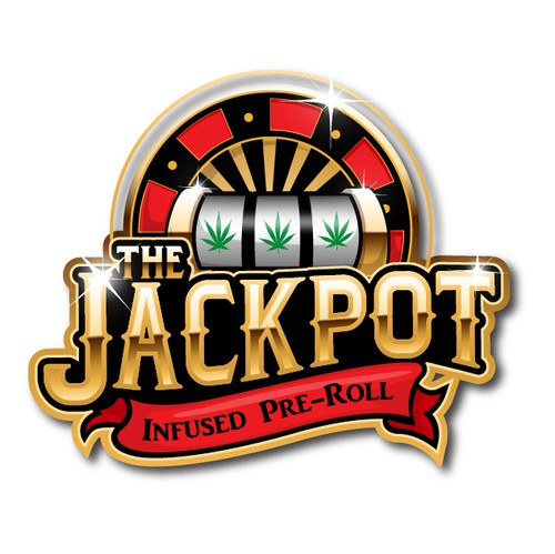 Full color logo with the title 'The Jackpot (Casino Style Logo)'