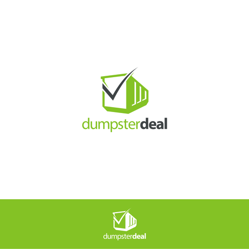 Conceptual logo with the title 'Logo concept for Dumpster deal'