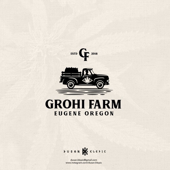 Oregon design with the title 'GroHi Farm'