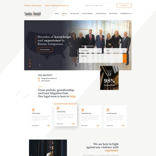 Unique website with the title 'Website design'