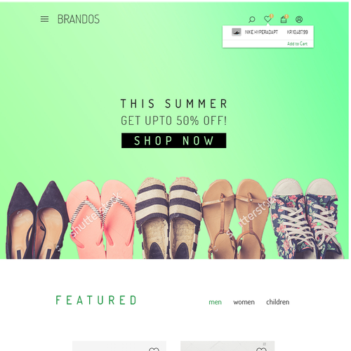 Sleek website with the title 'Brandos web design Contest Entry '