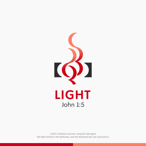 Sans serif logo with the title 'Logo concept for a Summer Camp for Teenagers'