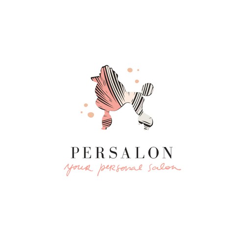 Pop art design with the title 'persalon logo for personal salon app'