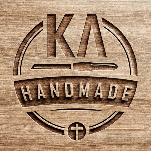 Woodworking logo with the title 'Modern logo for a personal hobby'