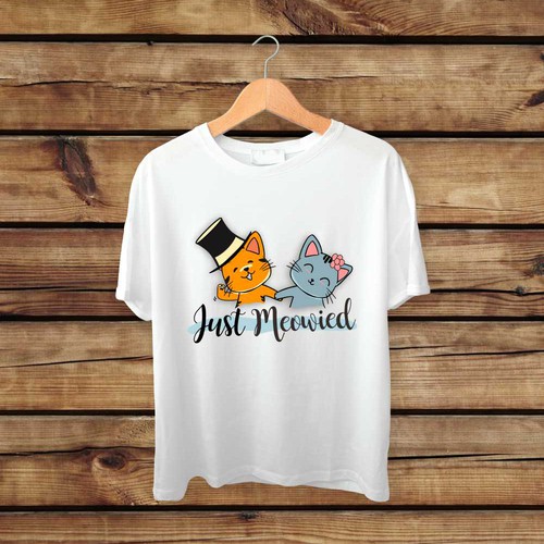 Cat t-shirt with the title 'Design A Cat Shirt For Married Couples #MEOW'