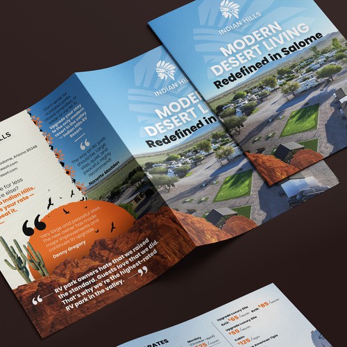 Hotel design with the title 'Bold Bifold Brochure For a Desert Resort'
