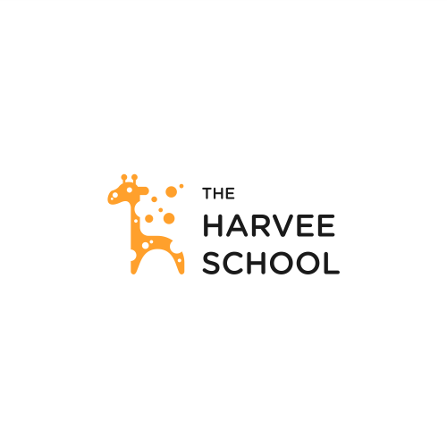 Giraffe logo with the title 'The Harvee School'