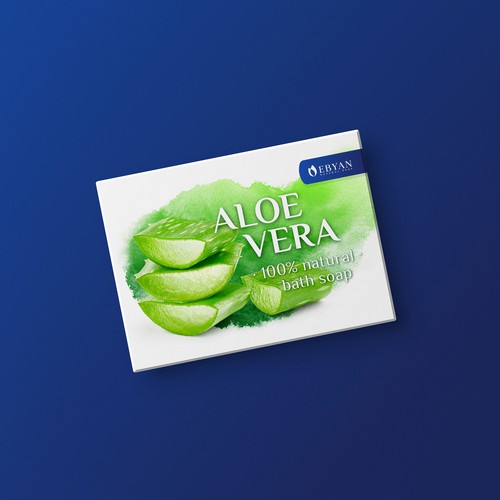 Soap packaging with the title 'Aloe Vera Soap'