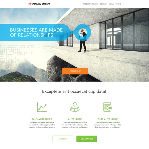 Icon website with the title 'Professional and playful homepage design for SaaS company'