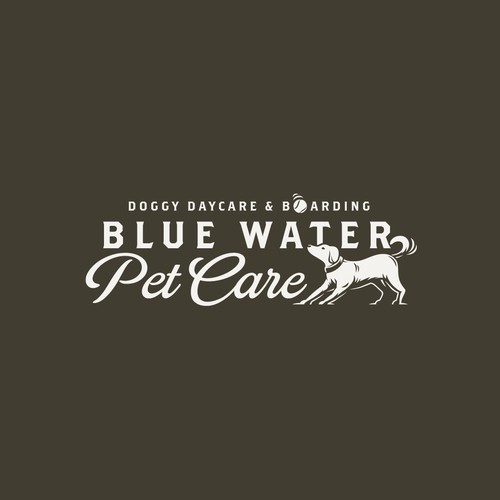 Classic logo with the title 'Vintage logo for Blue Water Pet Care'