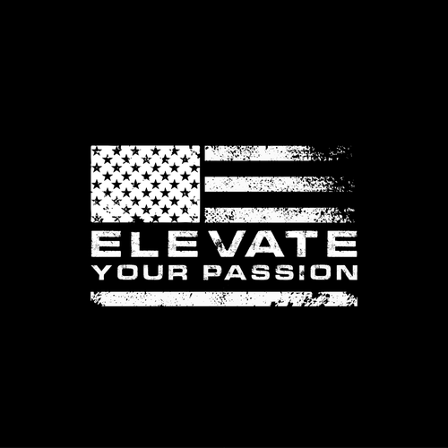 American flag logo with the title 'Elevate Your Passion'